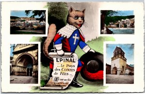 Postcard France Epinal multiview cat in boots fairy tale