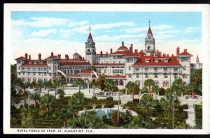 Florida ST. AUGUSTINE Hotel Ponce de Leon Built 1885 Cost $2,000,000 - WB
