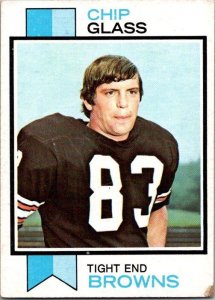 1973 Topps Football Card Chip Glass Cleveland Browns sk2503