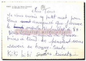 Modern Postcard Paris Le Parc Des Buttes Chaumont
