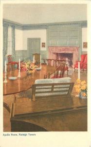 Apollo Room Raleigh Tavern 1930s Interior Colonial postcard 4861 VIRGINIA