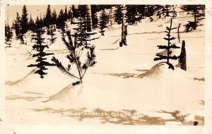 RPPC, WA Washington  SNOW FIELD on MOUNT ANGELES  Clallam Co  c1920's Postcard