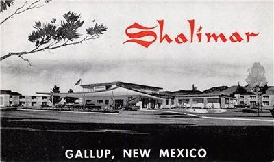 SHALIMAR Gallup, New Mexico Route 66 Roadside Vintage Postcard ca 1960s