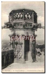 Old Postcard Nevers La Cathedrale Saint Cyr Coronation Tower