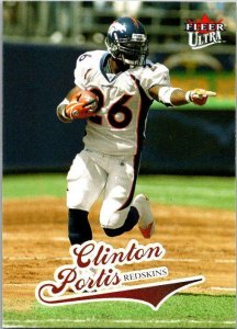 2004 Fleer Football Card Clinton Portis Washington Redskins sk9298