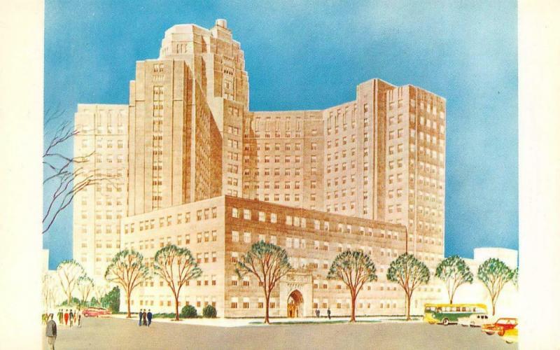 CHICAGO, IL Illinois   WESLEY MEMORIAL HOSPITAL    Artist's Rendition Postcard