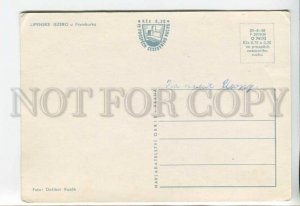 441518 Czechoslovakia 1958 year Lipinske Jezero boat on lake Old postcard