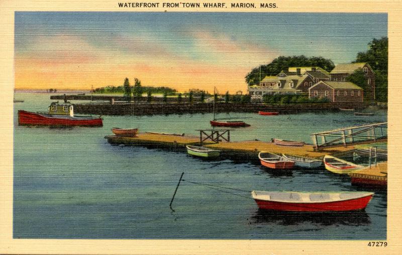 MA - Marion, Cape Cod. Waterfront from Town Wharf