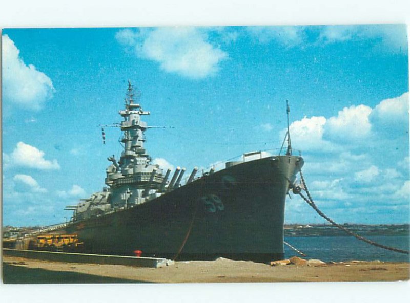 Pre-1980 military USS MASSACHUSETTS NAVY BATTLESHIP BOAT Fall River MA AF4035