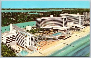 Vtg Miami Beach Florida FL Fontainebleau Resort Hotel 1960s View Card Postcard