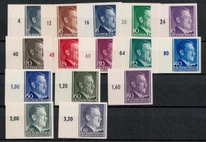 GERMANY THIRD REICH ORIGINAL 1941/42 POLAND GEN. GOV. HITLER IMPERF FULL SET MNH