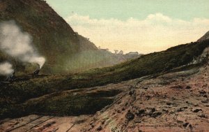 Vintage Postcard Latest Photograph Slide Loose Dirt Coming Down Cucaracha Panama