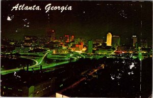 Postcard PANORAMIC SCENE Atlanta Georgia GA AO8804