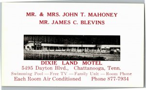 Dixie Lane Motel, Dayton Blvd Chattanooga TN Vintage Postcard A42