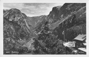 US3722 Norway Stalheim Hotel Pension Mountain Landscape