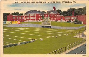 C41/ Wytheville Virginia Va Postcard 1951 Linen Football Stadium High School