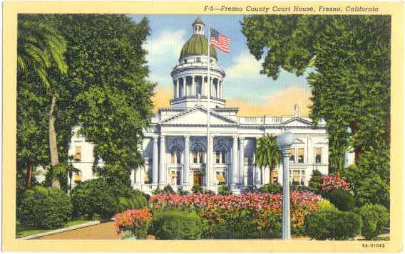 Fresno County Court House, Fresno, California, CA, linen