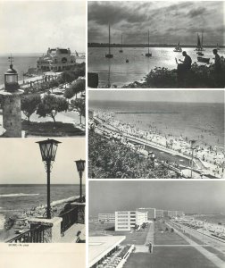 Romania Black Sea coastal resorts scenic postcards lot all butterfly stamps 1964 