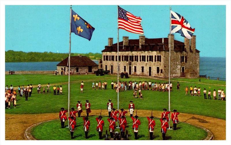 New York Lake George Fort William Henry     Lilies of France and Union Jack