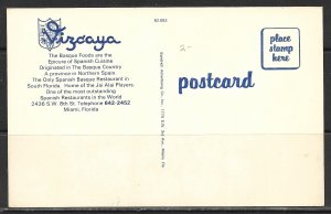 Florida, Miami - Vizcaya Spanish Basque Restaurant - [FL- 491]