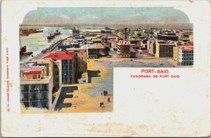 Egypt Port Said Panorama Du Port Said Vintage Postcard C104