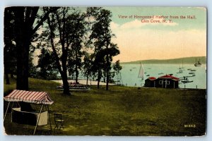 Glen Cove New York NY Postcard View Hempstead Harbor Hall c1919 Vintage Antique