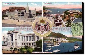 Old Postcard Monaco Vue Generale Remember Palais Du Prince