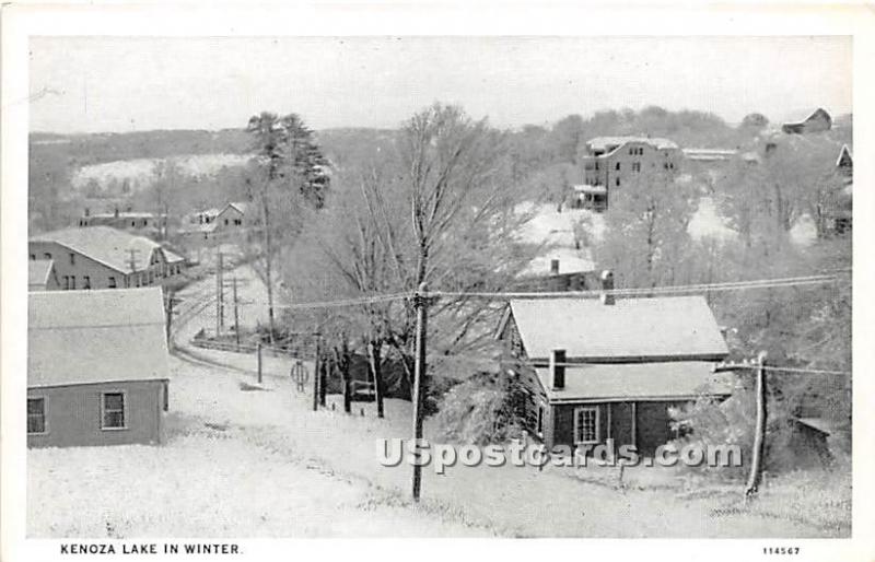 Winter Scene Kenoza Lake NY Unused