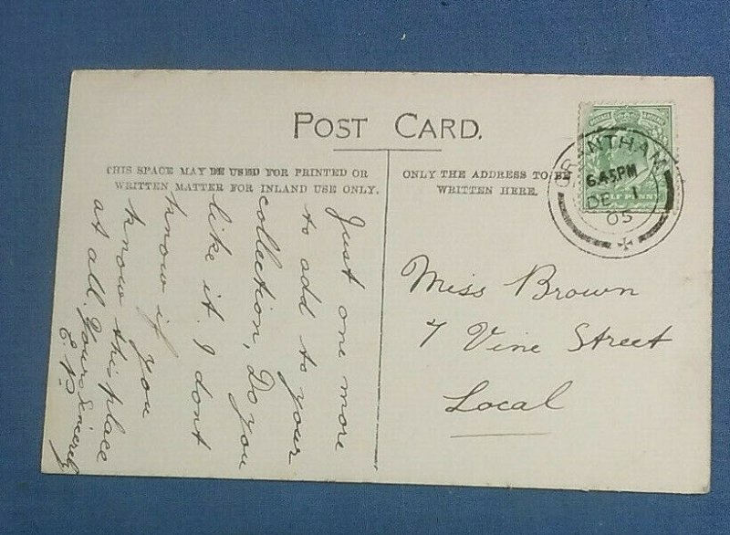 Vintage Postcard Twickenham Ferry  Postmarked 1905  H1H