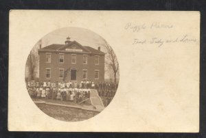 RPPC GLASGOW MISSOURI MO. PUBLIC SCHOOL BUILDING 1906 REAL PHOTO POSTCARD