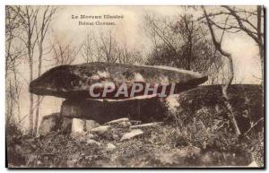 Postcard Old Megalith Dolmen Chevresse Morvan