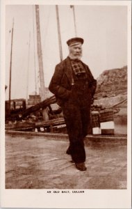 An Old Salt Cullen Banffshire Scotland Man Boats GW Findlay RPPC Postcard E78