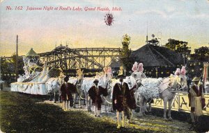 Reed's  Lake Amusement Park Japanese Night, Grand Rapids, MI,  Old Postcard