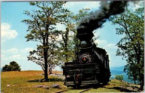 Postcard TRAIN SCENE Pocahontas County West Virginia WV AL6788