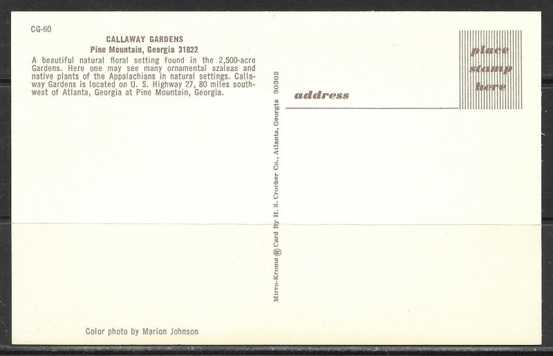 Georgia, Pine Mountain - Callaway Gardens - [GA-081]