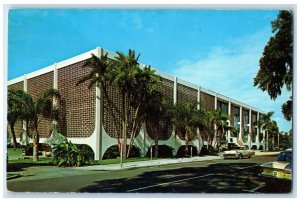 c1950's Clearwater's Ultra Modern Public Library Clearwater Florida FL Postcard