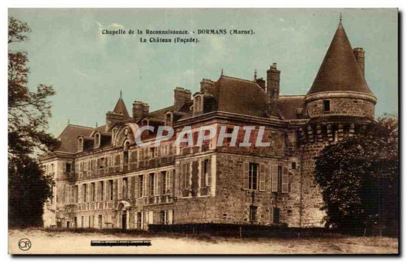 Postcard Old Chapel Recognition Dormans (Marne) Chateau (Facade)