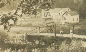 Avalanche WISCONSIN RPPC 1909 MAIN STREET nr Westby Viroqua Cashton GHOST TOWN