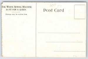 Cleveland OH White Sewing Machine Ad~Rockefeller Mansion Entrance Gate c1910 PC 