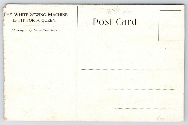 Cleveland OH White Sewing Machine Ad~Rockefeller Mansion Entrance Gate c1910 PC 