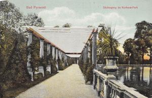 Bad Pyrmont Germany c1910 Postcard Saulengang im Kurhaus Park