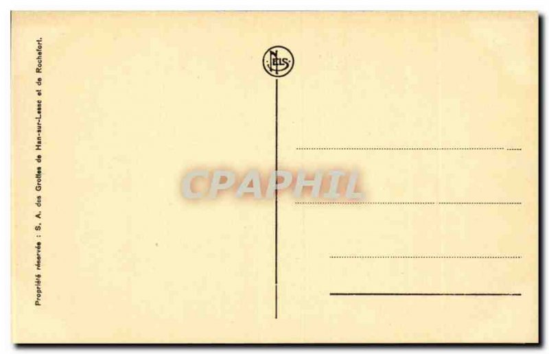 Old Postcard Belgium Han Caves Waterfall