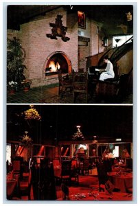 The Barn of Barrington Restaurant Interior Scene Illinois IL Dual View Postcard