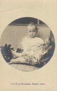 Princess Marie Jose Baby RPPC Belgium Family Royalty Vintage Postcard 07.15