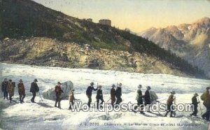 La Mer de Glace et Hotel Montenvers Chamonix Swizerland 1922 