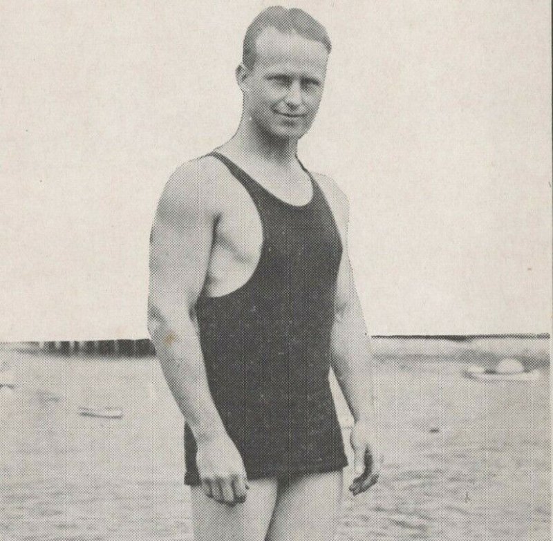 Catalina Island California Dee Sea Diver Harold Whitie Packman bathing ...