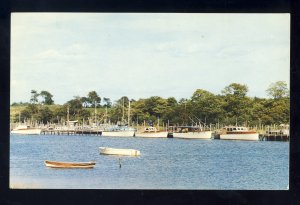 Wakefield, Rhode Island/RI Postcard, Pleasure Craft Moored In Salt Pond