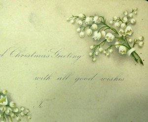 Hildesheimer Victorian Christmas Trade Card, Lilies Of The Valley Y3