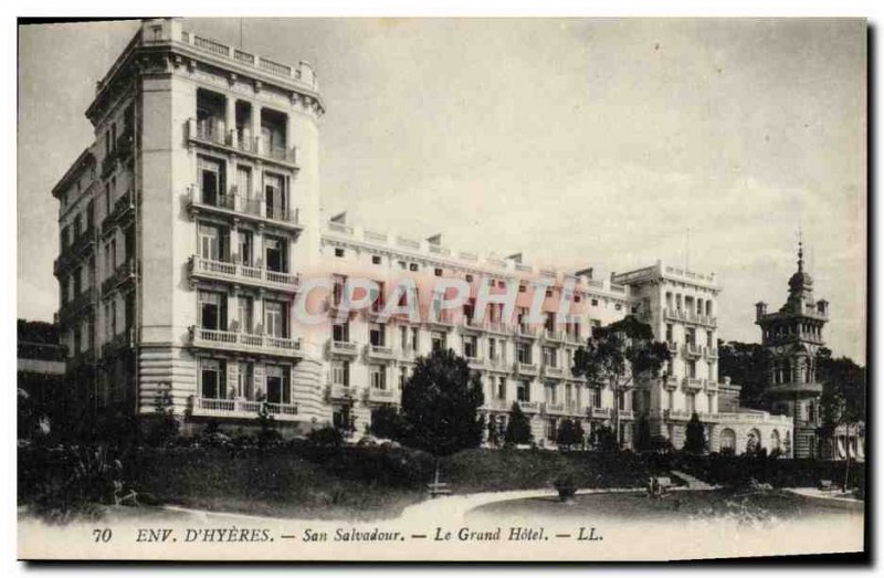 Postcard Old Approx D & # 39Hyeres San Salvadour Grand Hotel