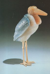 Old Maribou Gold Stork Bird Diamond Eyes Royal Collection Postcard